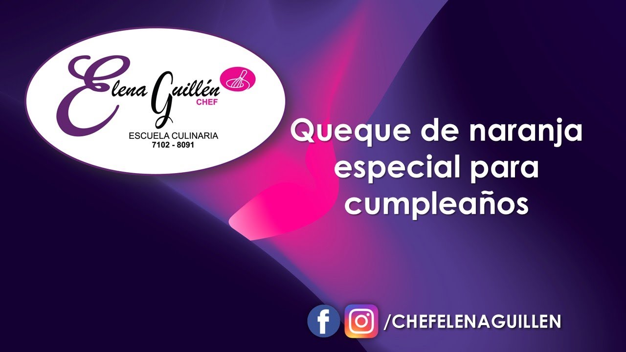 Queque de naranja especial para cumpleaños