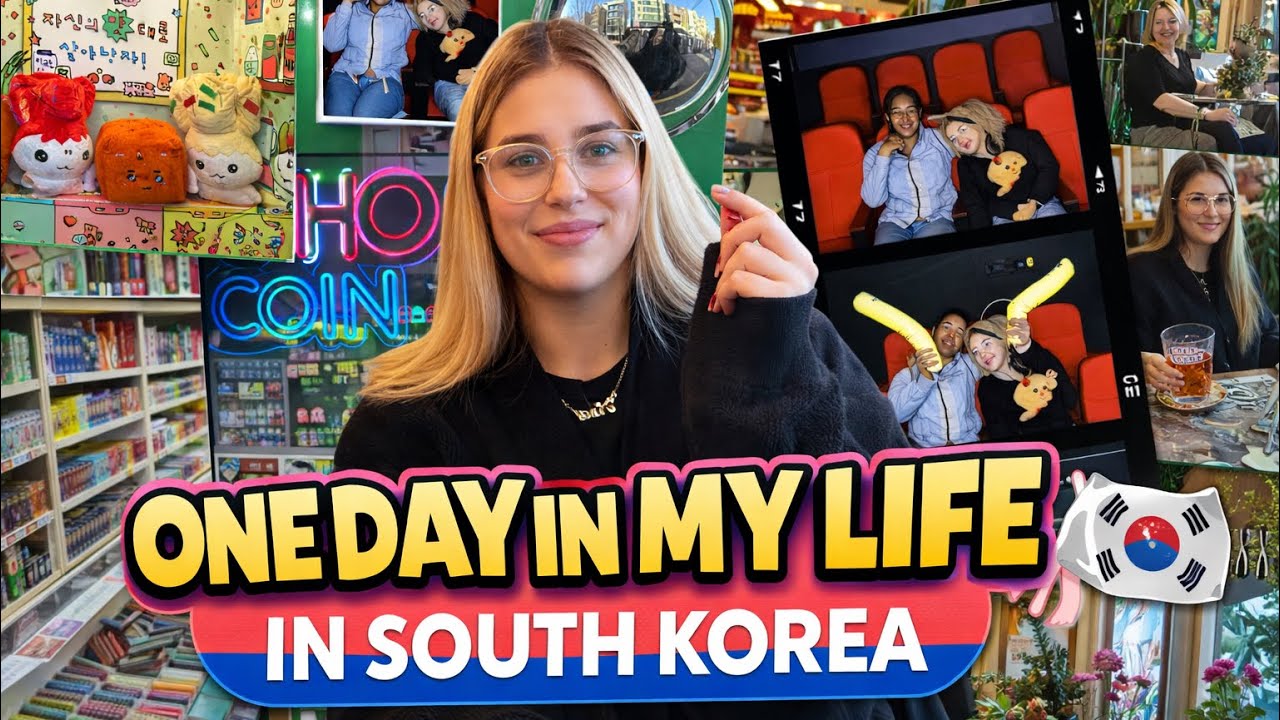 KOREA VLOG 🇰🇷 Épisode 1 : One day in my life in South korea ✨ (cafe,bar,food,shop)