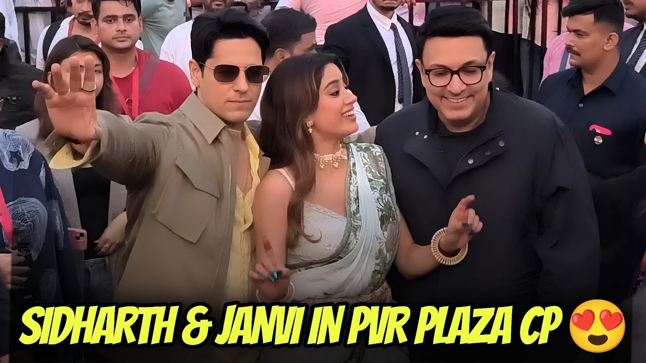 SIDHARTH & JANHVI  IN PVR PLAZA DELHI | PARAM SUNDARI PROMOTION 