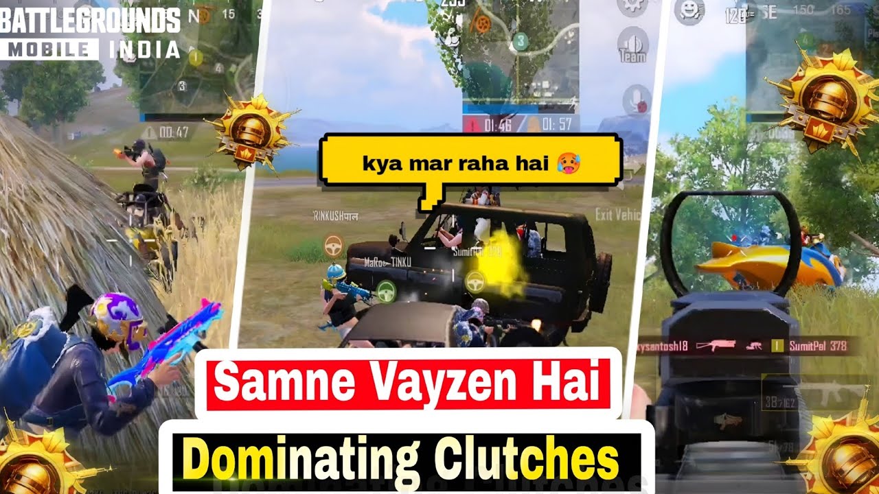 Amazing Clutches In Conqueror Lobby 🔥|| @VayzenGaming Intense 1v4 Clutches 🥵