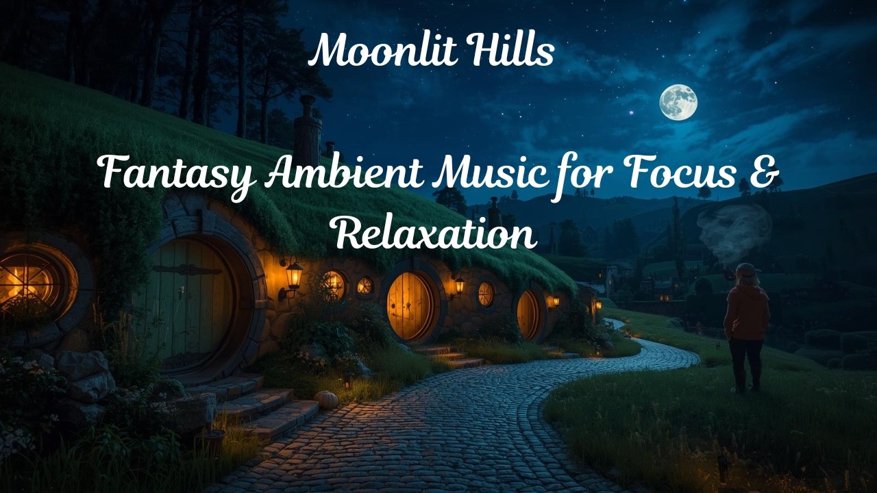 Moonlit Hills - Fantasy Ambient Music for Focus & Relaxation (1 Hour)
