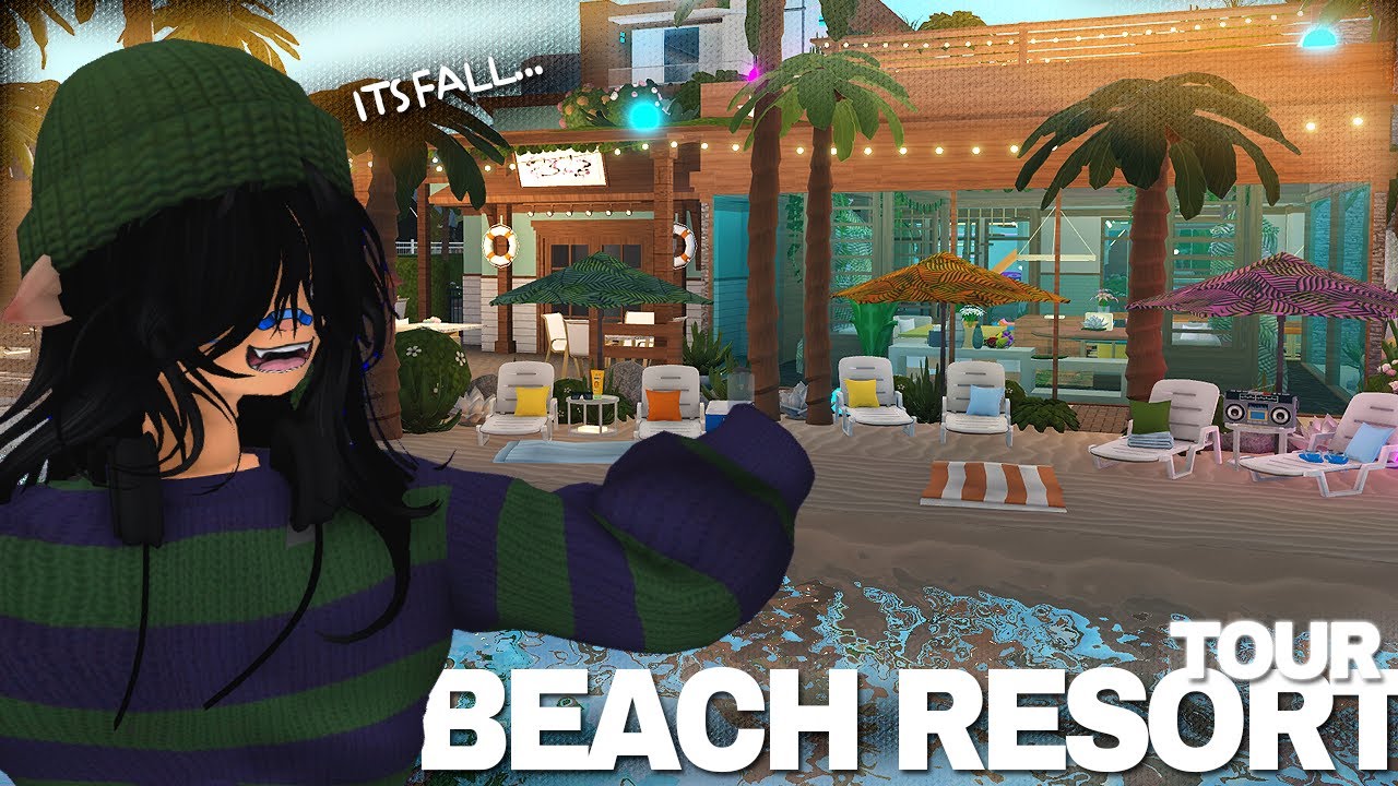 a tour of a beach resort i never finished in bloxburg