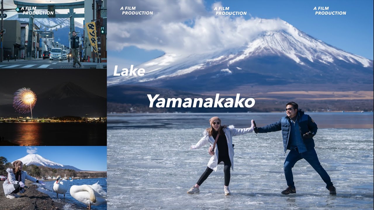 4k EP6:Lake Yamanakako, Kawaguchiko Winter Fireworks #Road trip รอบ fuji mountain Japan winter2025