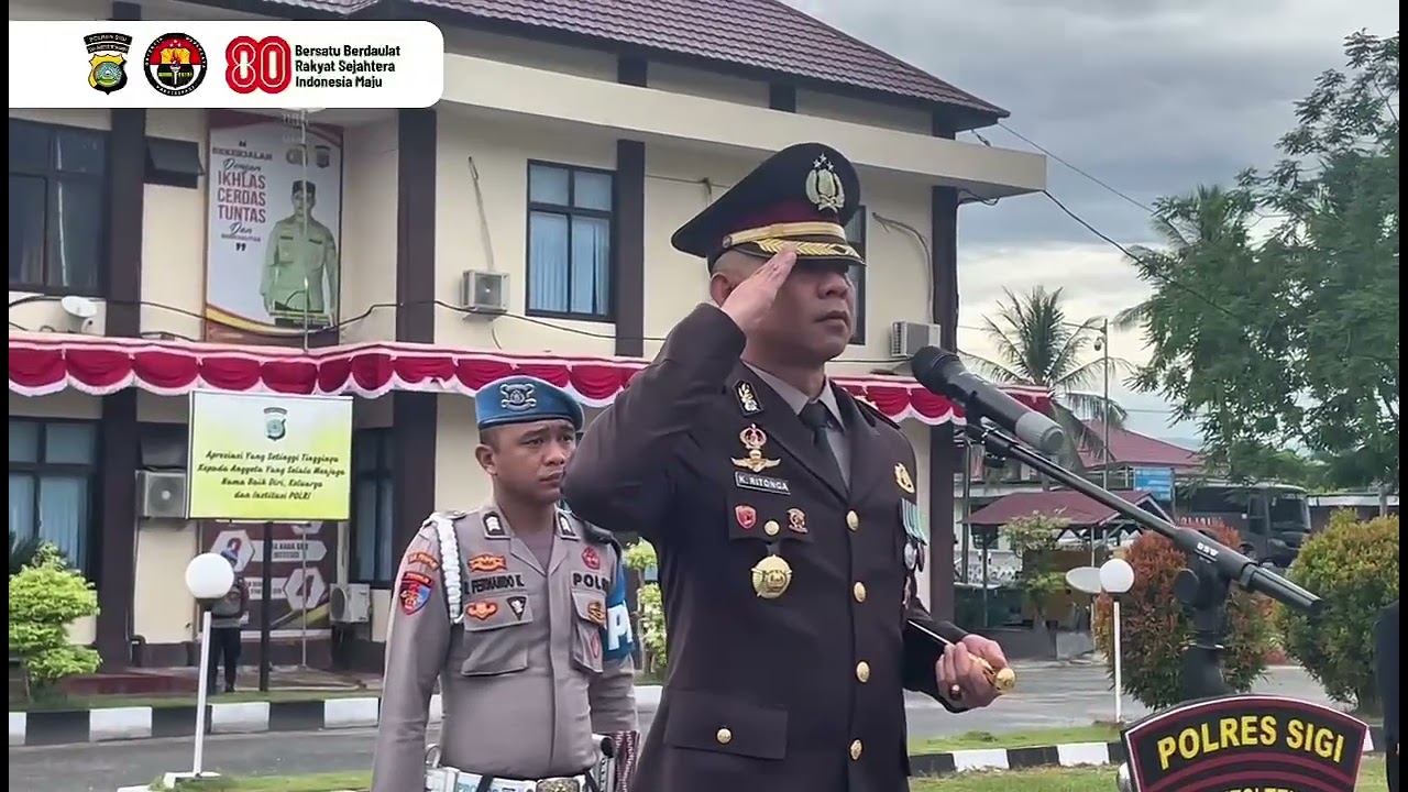 Upacara Peringatan HUT RI Ke-80 di Mapolres Sigi Berlangsung Khidmat Dipimpin Kapolres Sigi