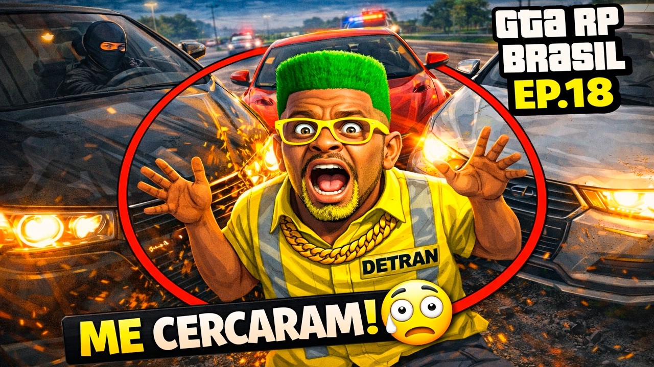 GTA RP BRASIL | EP.18 – COMEÇOU UMA FUGA INSANA NO DETRAN 🚔🔥