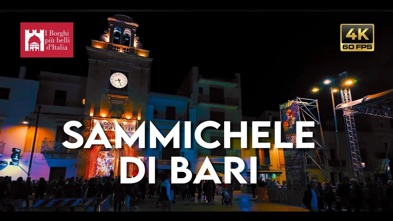 SAMMICHELE DI BARI 🇮🇹 Walking Tour 4K | 59th Zampina Street Food Festival, Italy (Puglia)
