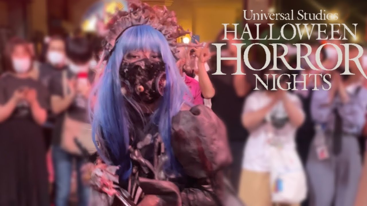 【4K】青髪女の子アイドルゾンビのラタタダンス【USJ ホラーナイト】