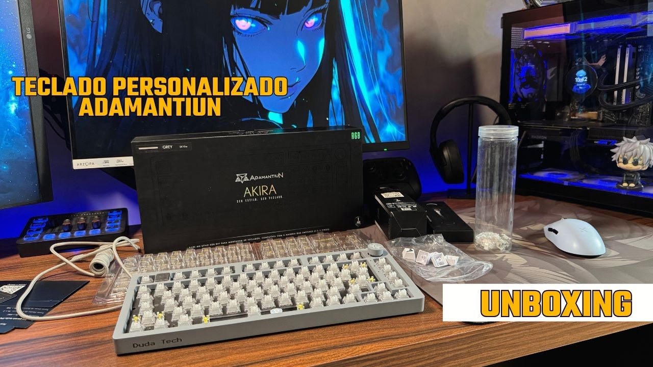 Comprei o teclado Akira personalizado da @AdamantiuN e montei do meu jeito
