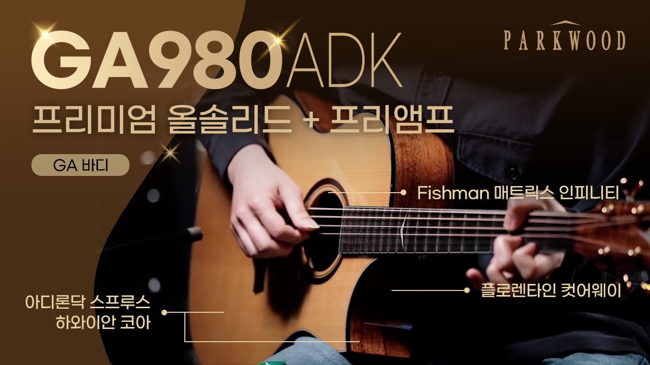 GA980ADK | 아디론닥 스프루스 + 하와이안 코아 + Fishman Matrix Infinity