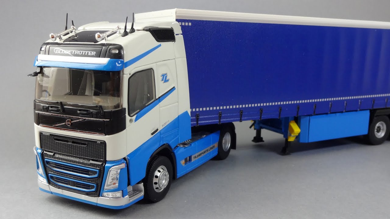 Volvo FH4 Globetrotter - Седельный тягач и полуприцеп Kögel - Масштабная модель Eligor