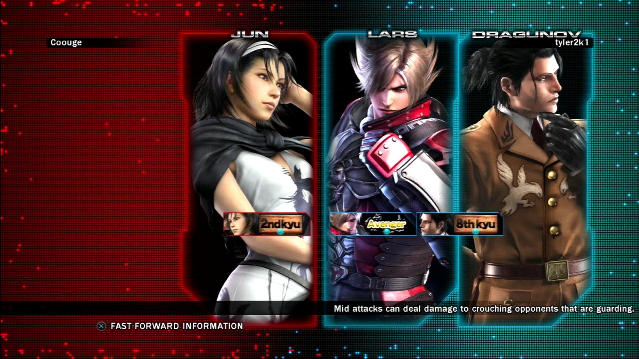 64 - Tekken Tag Tournament 2 - Coouge (Jun Kazama) vs tyler2k1 (Lars/Dragunov)