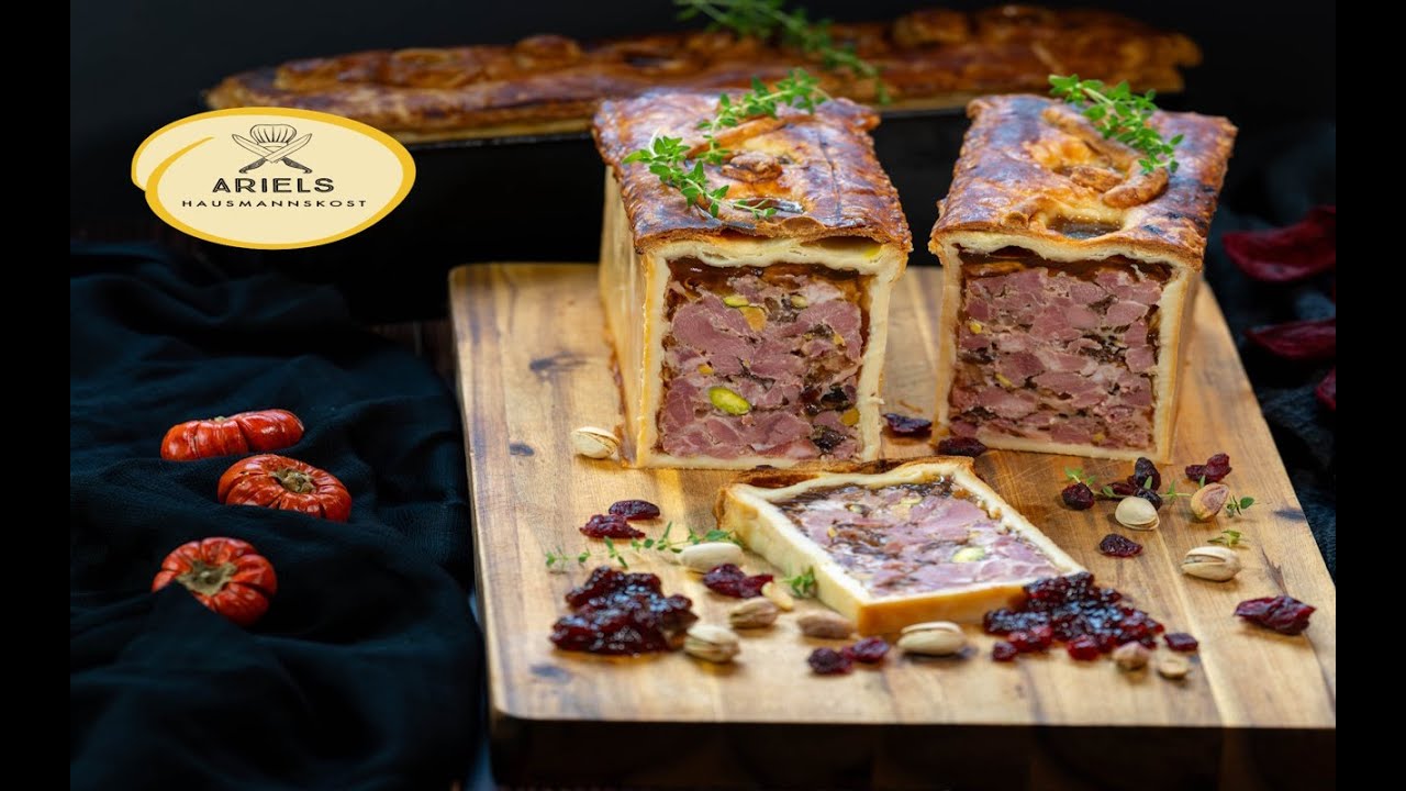 Pastete in Frankreich heißt sie Pâté en Croûte, Terrinen, Hausmannskost,