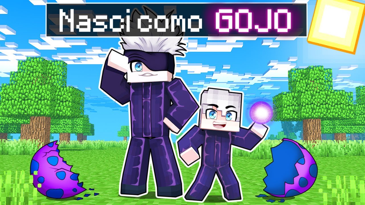 NASCI como um BEBÊ GOJO no Minecraft Jujutsu Kaisen