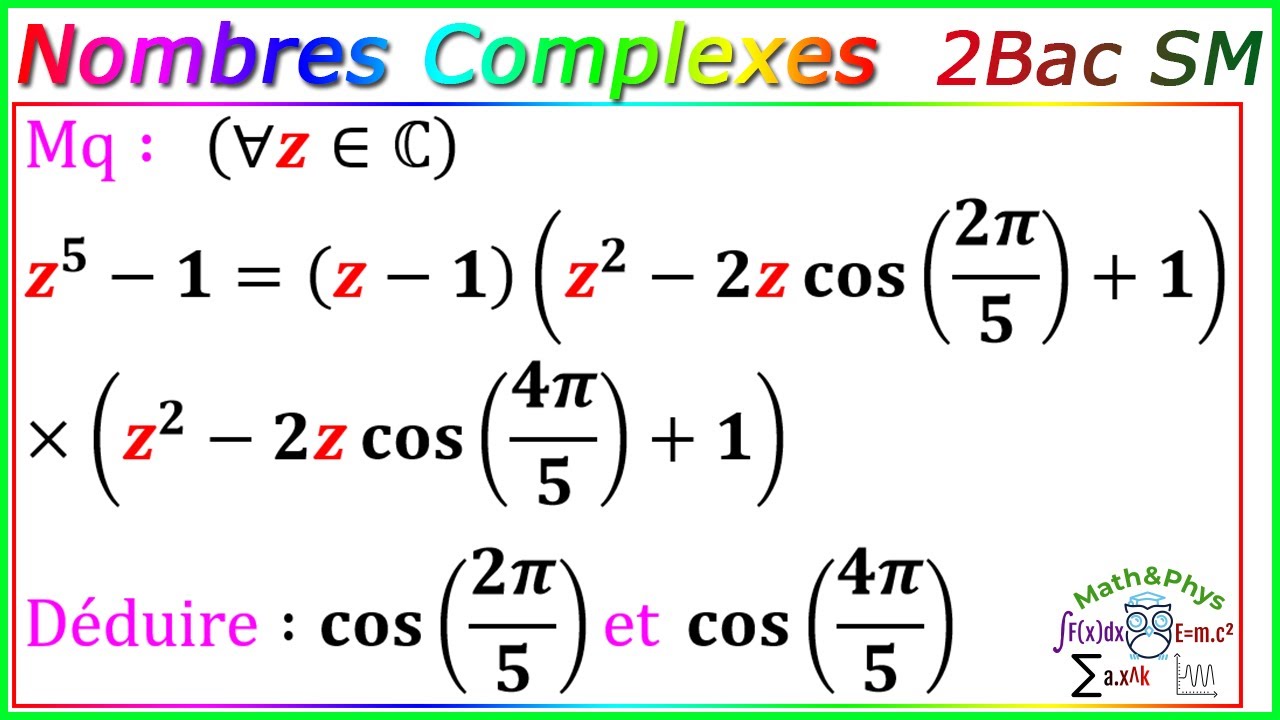 Les Nombres Complexes - Racines n-ièmes de l'unité - 2 Bac SM - [Exercice 27]