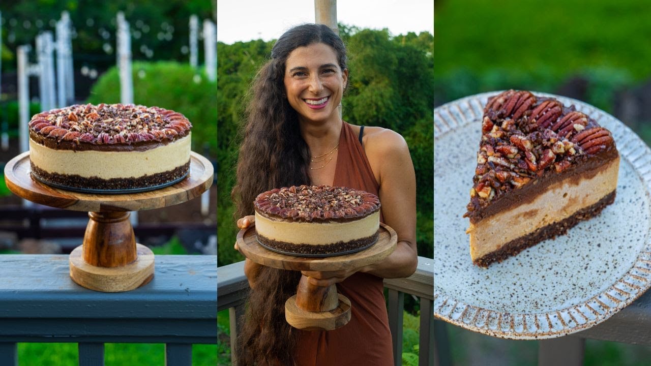 Шоколадный тыквенный пирог с пеканом ✨🥧✨ Лучший рецепт сыроедческого веганского десерта 💫