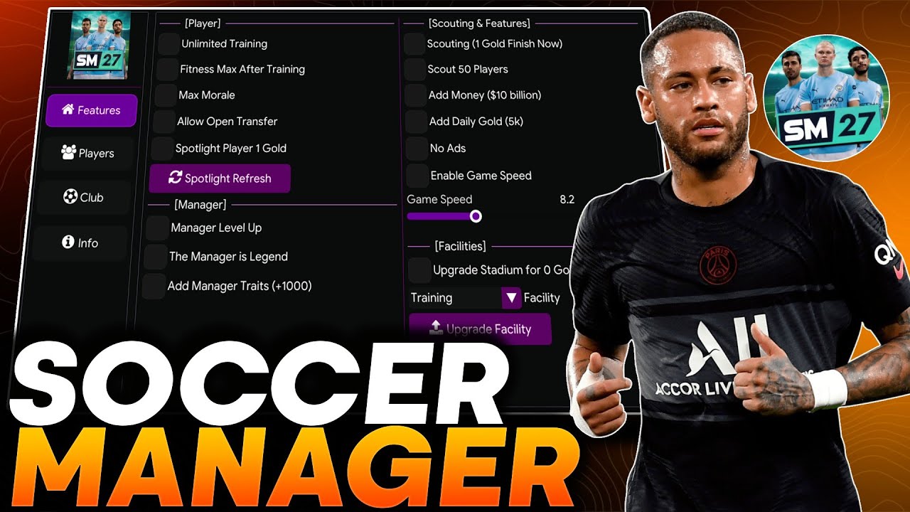MOD MENU SOCCER MANAGER 2027 | v4.0.6 | UNLIMITED MONEY, MANAGER LEVEL UP, EDIT ALL PLAYERS