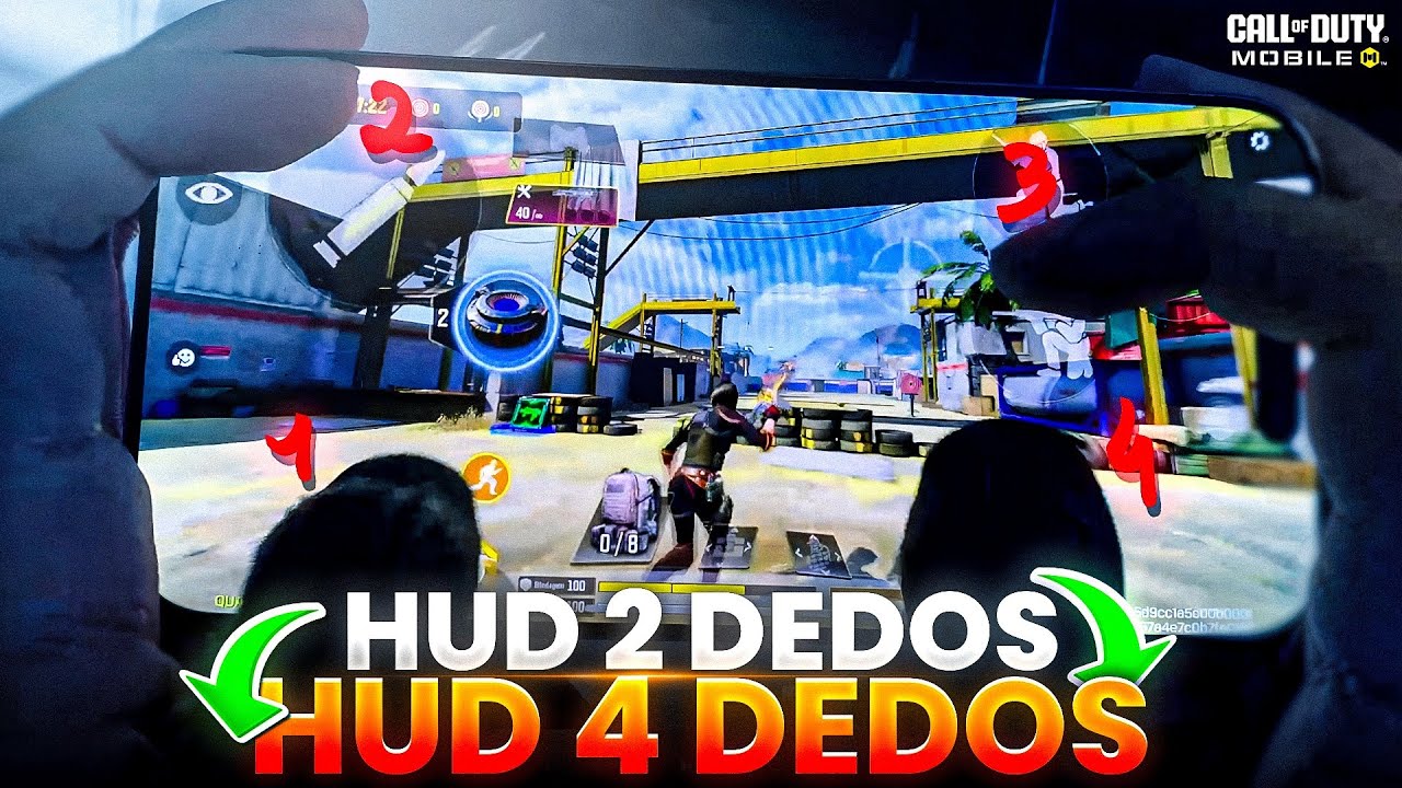 MELHOR HUD de 4 DEDOS para MOVIMENTAÇÃO + MIRA MANUAL! (DICAS COD MOBILE)