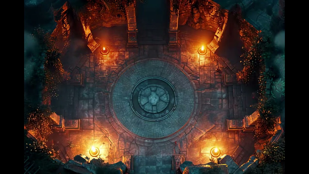 Cave Sanctuary Animated dnd compatible Map |  with Ambiant sounds