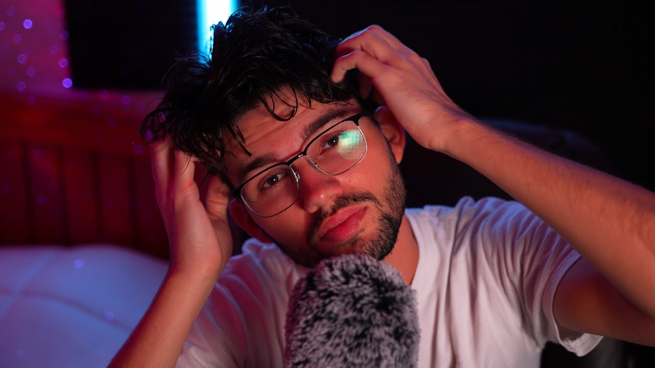 ASMR messy hair scratching