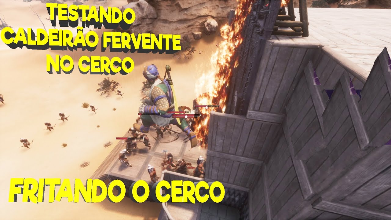 TESTANDO CALDEIRÃO FERVENTE DO CERCO CONAN EXILES AGE OF WAR