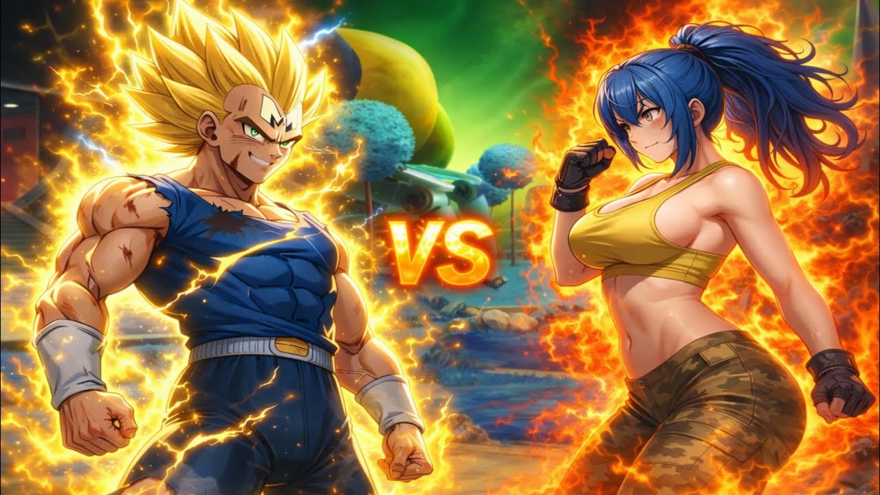 [DBZ vs KOF] Majin Vegeta vs Leona XIV