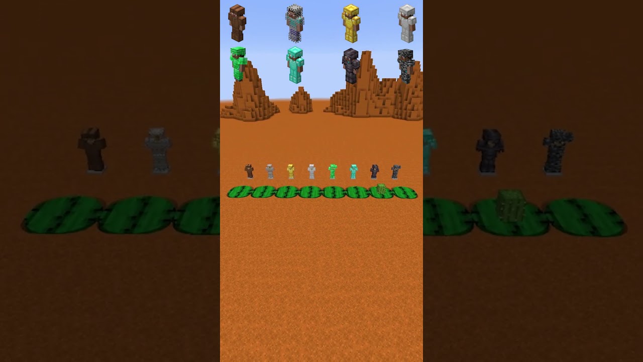 Uniting Armor Layers vs Cactus Damage #shorts #minecraft #meme