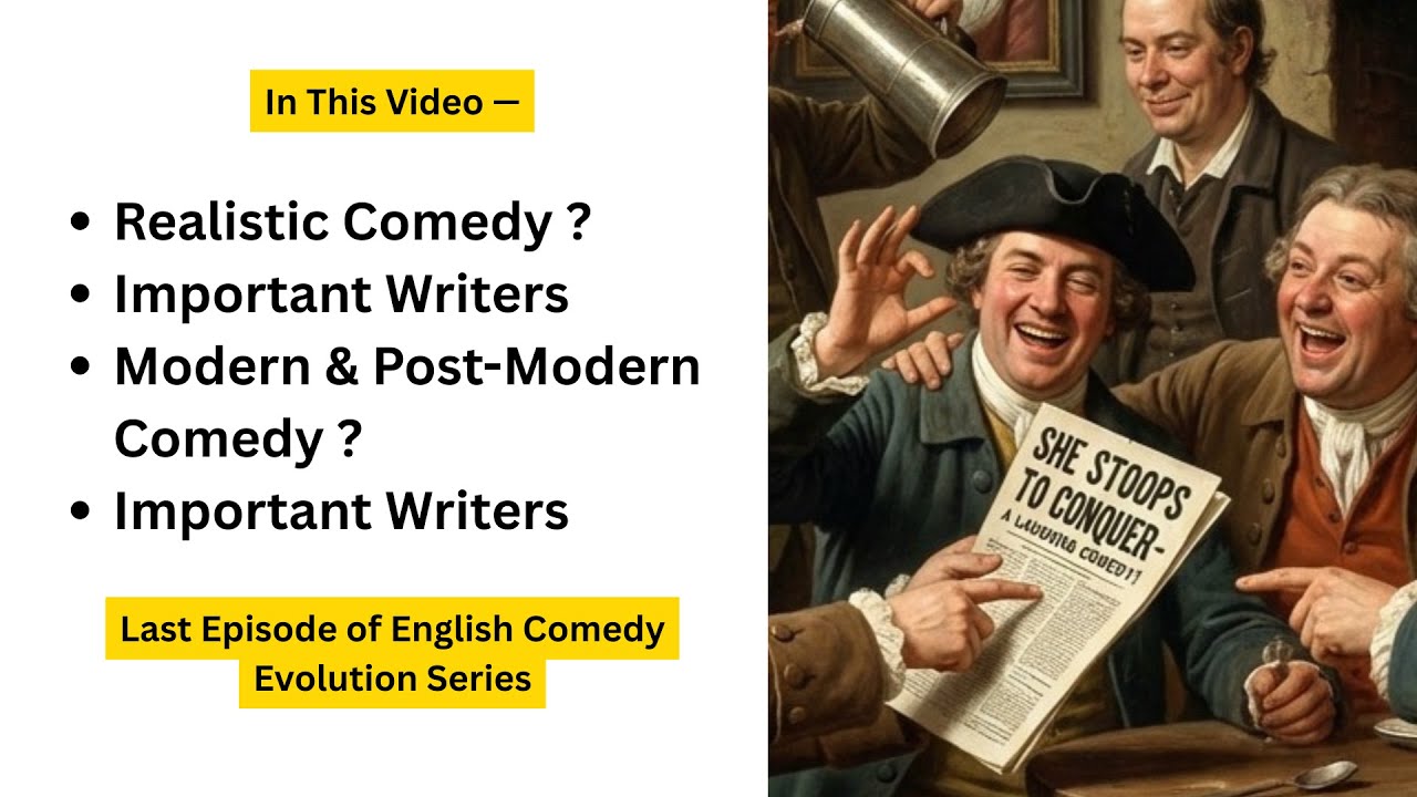 Realistic to Postmodern Comedy Explained | Absurd Theatre | English Comedy Evolution (UGC NET)