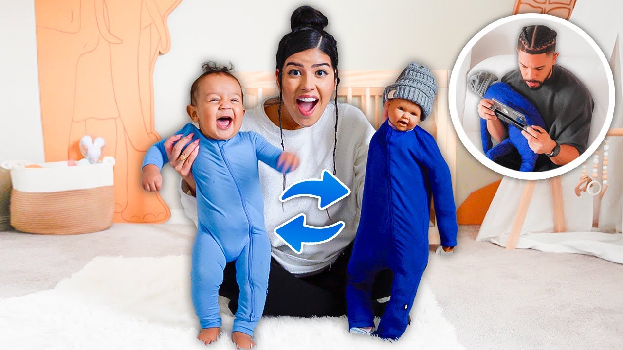 Swapping our Baby Prank on Husband! *HILARIOUS*