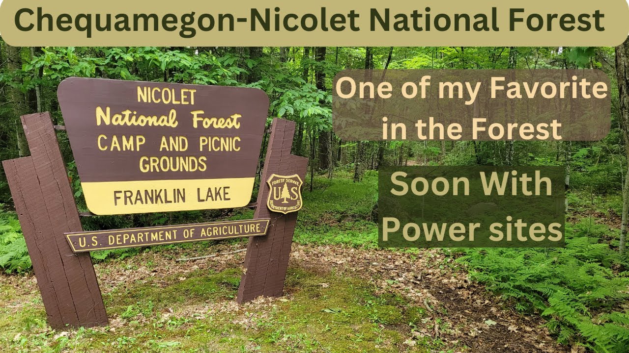 Franklin Lake Campground Tour, Soon With electric sites in the Chequamegon-Nicolet National Forest