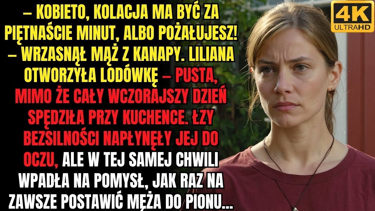 Mąż, grożąc, wrzeszczał z kanapy o kolację, ale wtedy wpadła na pomysł, jak dać nauczkę temu
