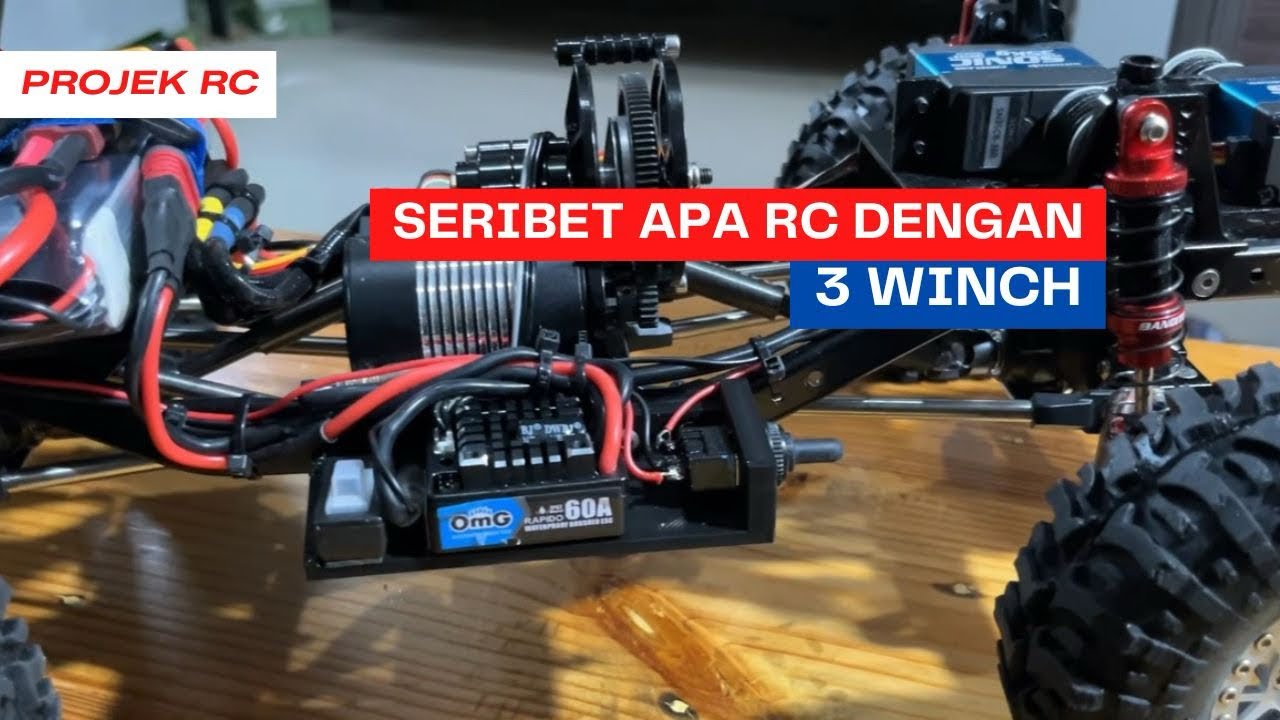 MELIHAT CARA KERJA 3 WINCH DALAM 1 RC ADVENTURE || RC BANDITO SCX10 II FULL METAL #rcadventure