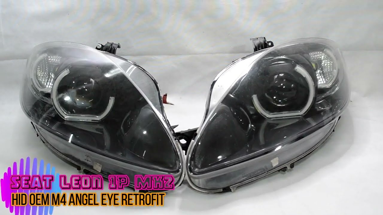 Seat Leon 1P OEM HID Headlights & M4 Angel Eye Retrofit