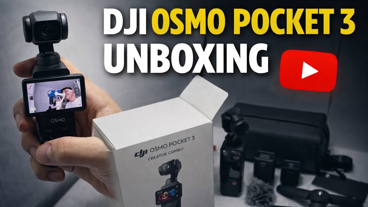 “DJI OSMO POCKET 3” creator combo kutu açılımı✅‼️Yeni kameramm🫶🏻