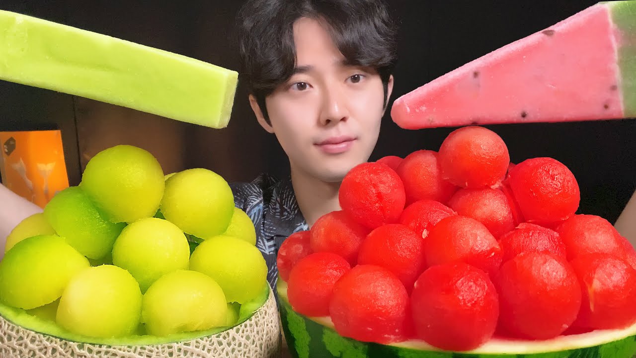 SUB)여름맞이 과일먹방 🍉🍈 수박 메론 화채 FRUIT MUKBANG ASMR