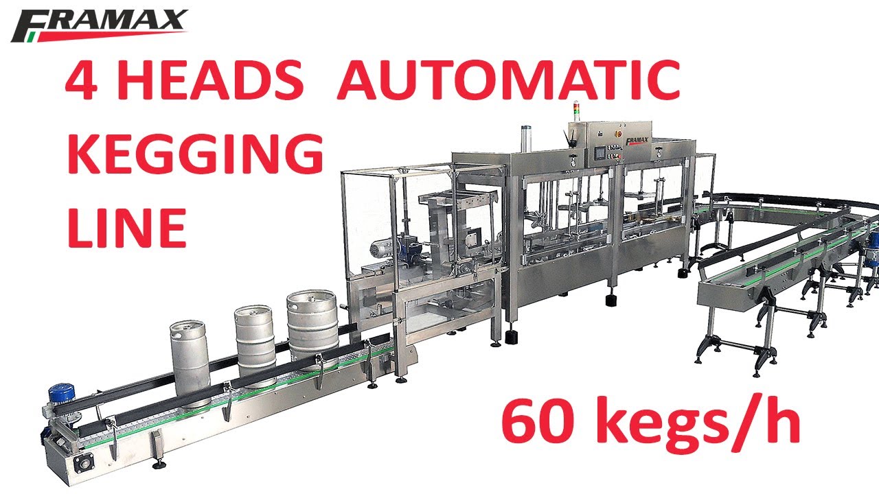 Automatic isobaric 4-head  filling machine for kegs: WSF 4 KEG