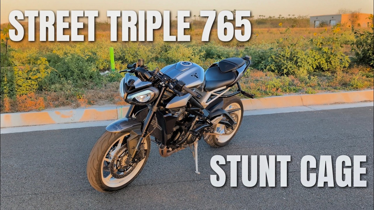 2024 Triumph Street Triple 765 Dixer Stunt Parts Crash Cage Install