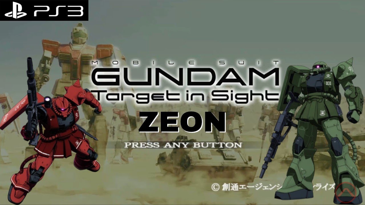 Mobile Suit Gundam: Target In Sight - Zeon Campaign - PS3 First 50 min Gameplay