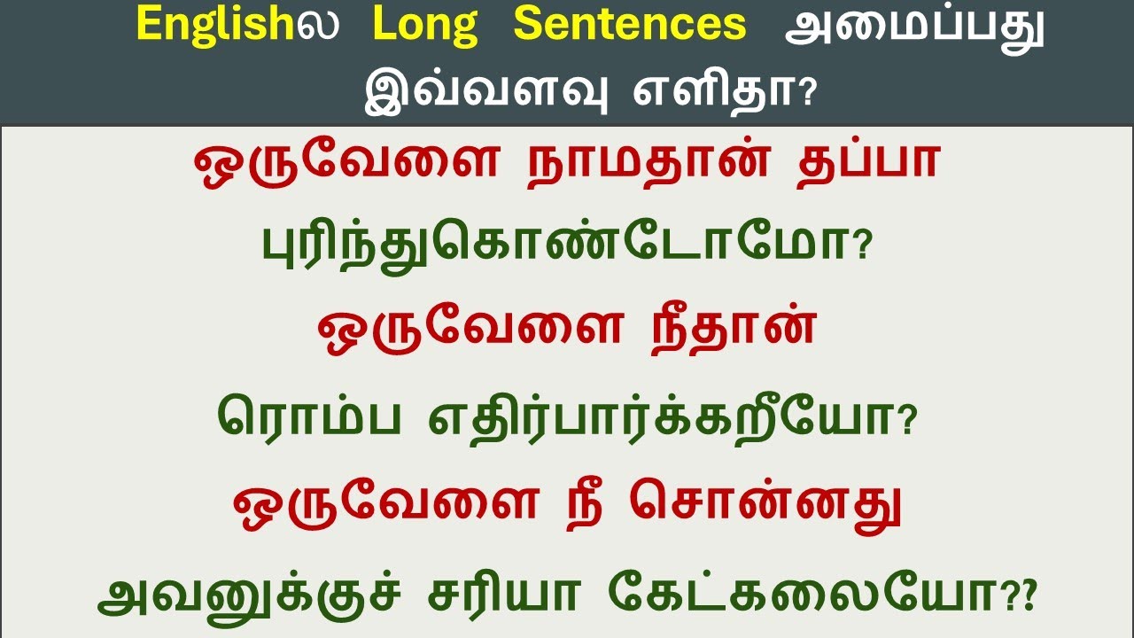 How to say in English - ஒரு வேளை  இப்படி இருக்குமோ? | Could it be | Spoken English in Tamil