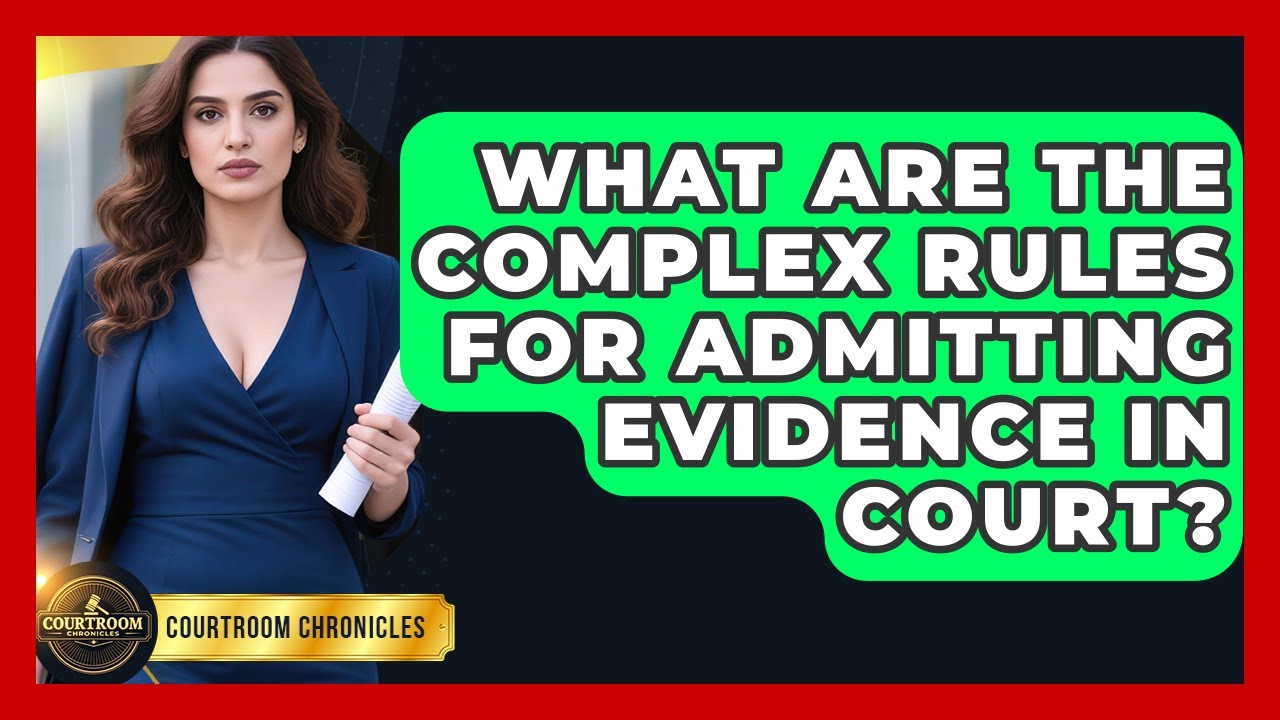 What Are The Complex Rules For Admitting Evidence In Court? - Courtroom Chronicles