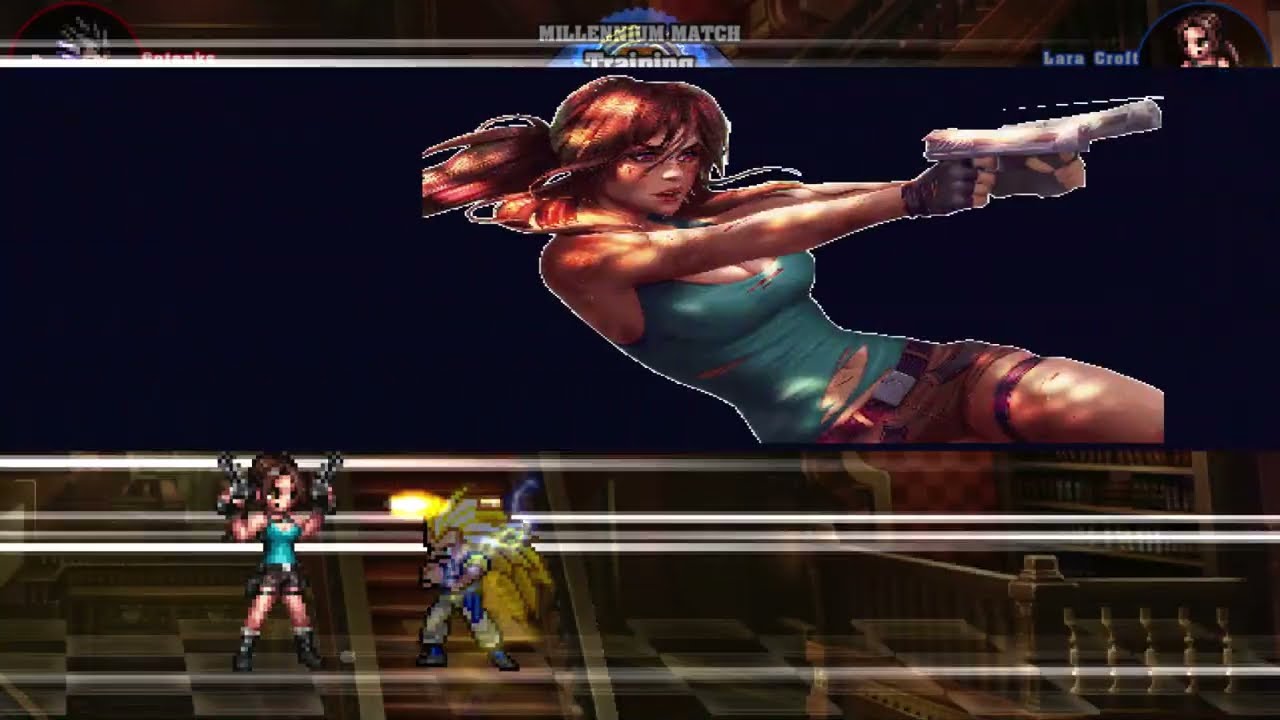 Will Gotenks Defeat Lara Croft? (Jus Mugen Battle)!!!