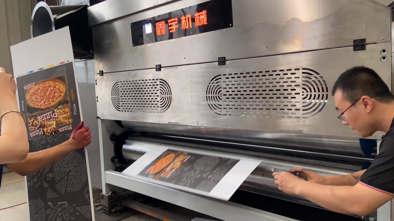 Türkiye yüksek kalite yüksek hızlı pizza kutusu yazıcı kalıp kesici makinesi