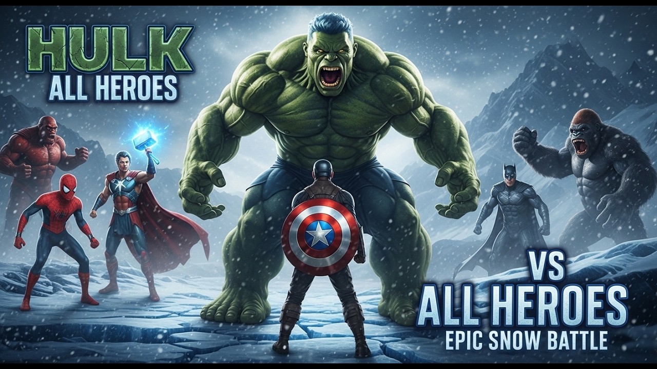 HULK vs ALL SUPERHEROES❄️Epic Cold Mountain Battle | Hulk vs Captain America Full Fight | Loosy Hulk