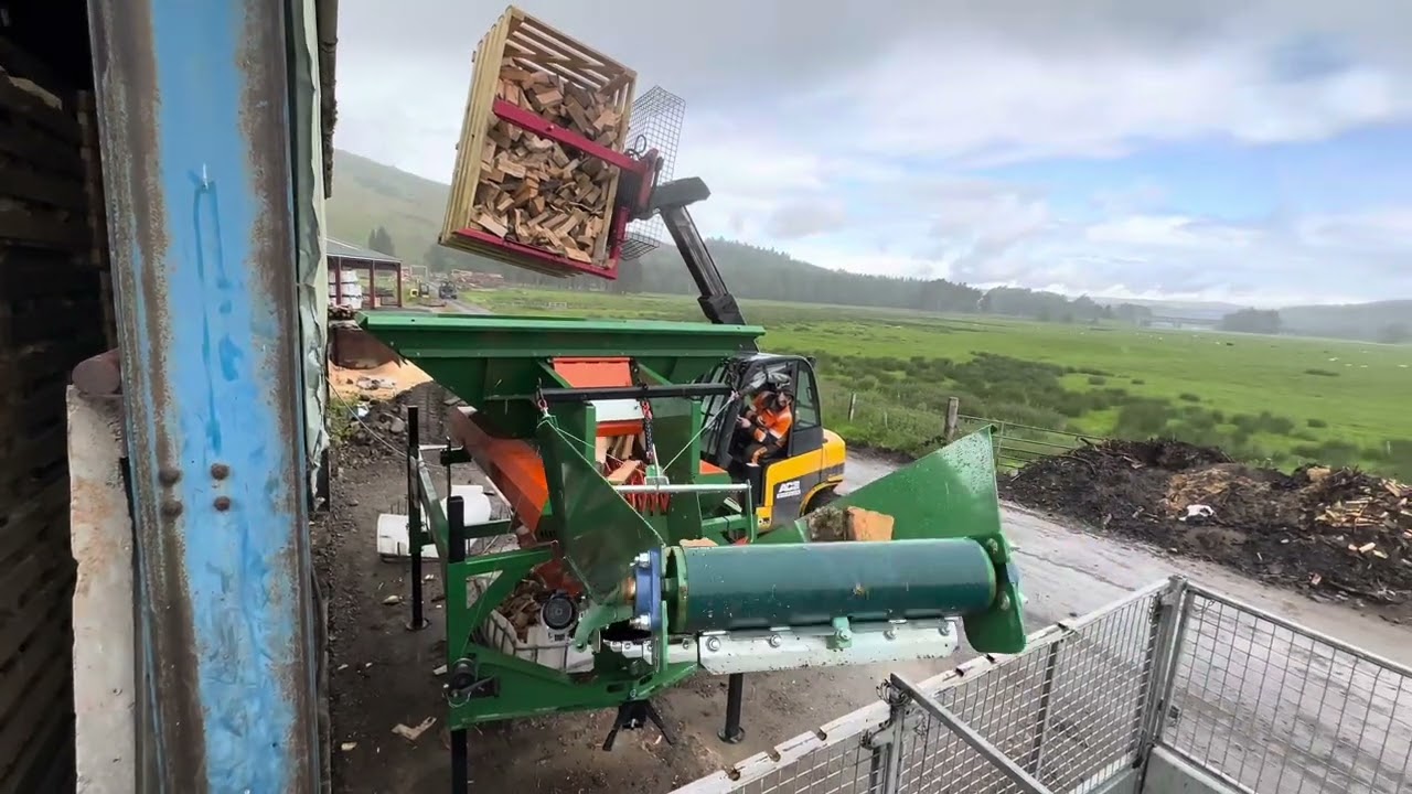 Posch LogiFix 30 Firewood Log Cleaner. Tomatin Firewood