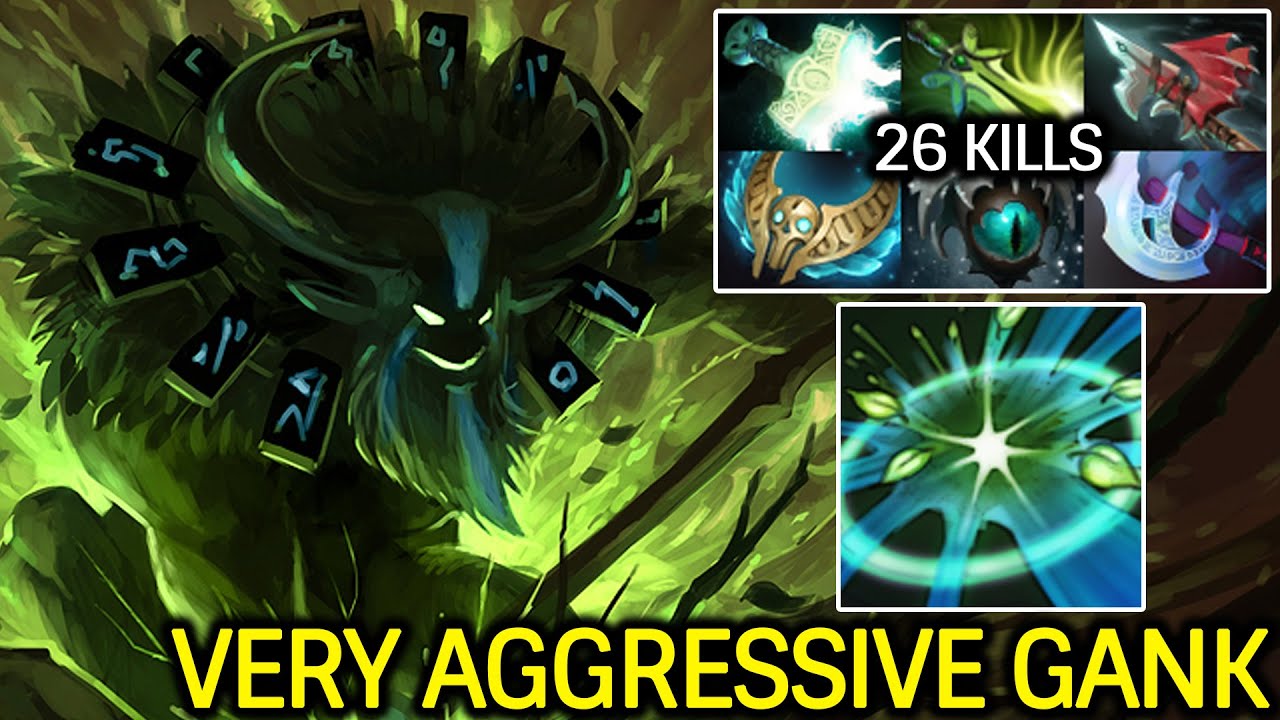 Nature's Prophet Carry – Very Aggressive Gank with Machine Gun Build Dota 2