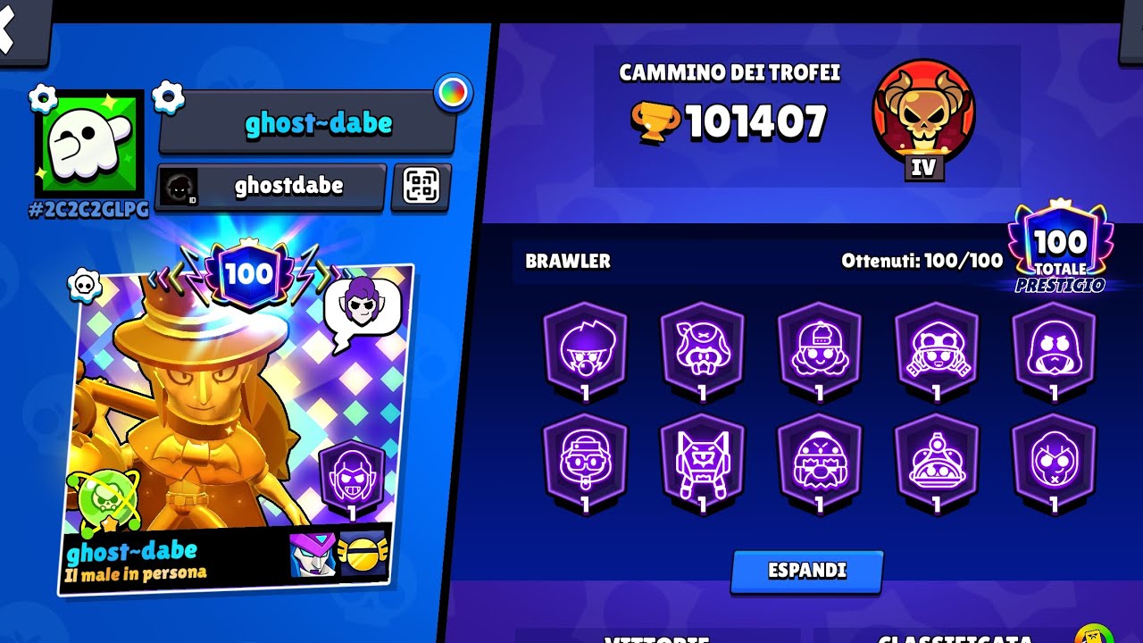 Raggiungo i 100 Prestigi 😍👻 - Brawl Stars -