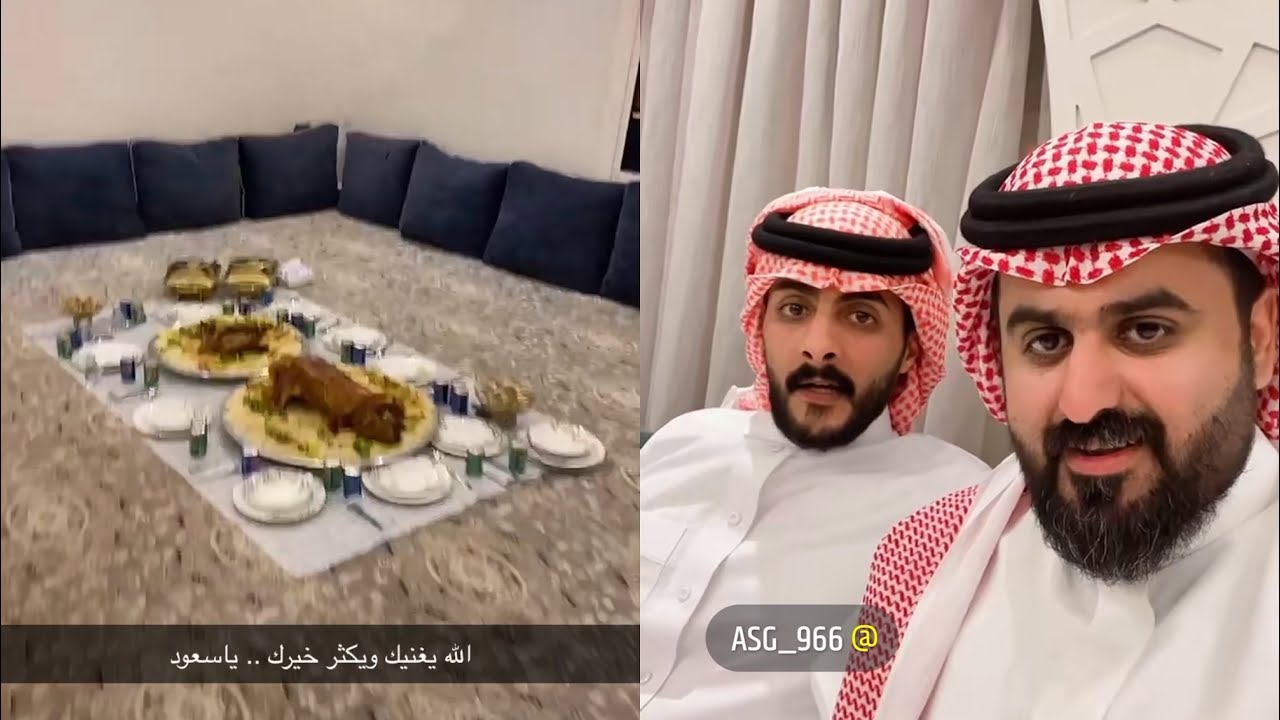 سعد القحطاني في عزيمة سعود العتيبي ومع الشباب