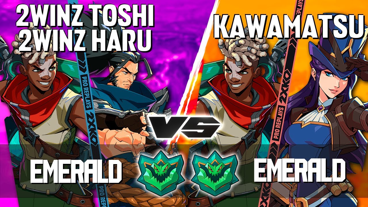 2XKO ▰ 2WINZ TOSHI - 2WINZ HARU (Yasuo-Ekko) vs KAWAMATSU (Ekko-Caitlyn) ▰ 2XKO Pro level replays