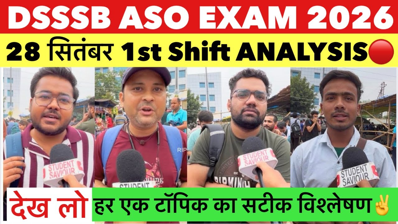 DSSSB ASO 2026 Exam review | 28 September 1st Shift review | DSSSB DASS Grade 2 review today