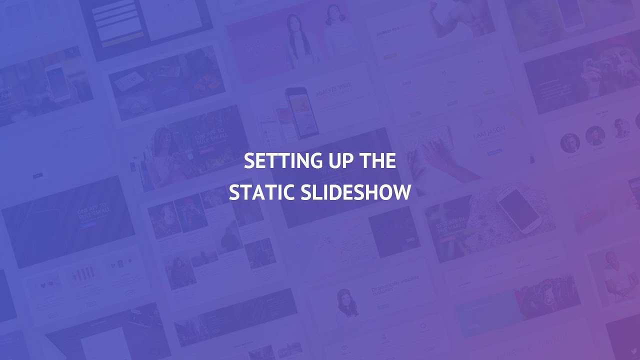 4.3 Setting up Static Slideshow [PRO]