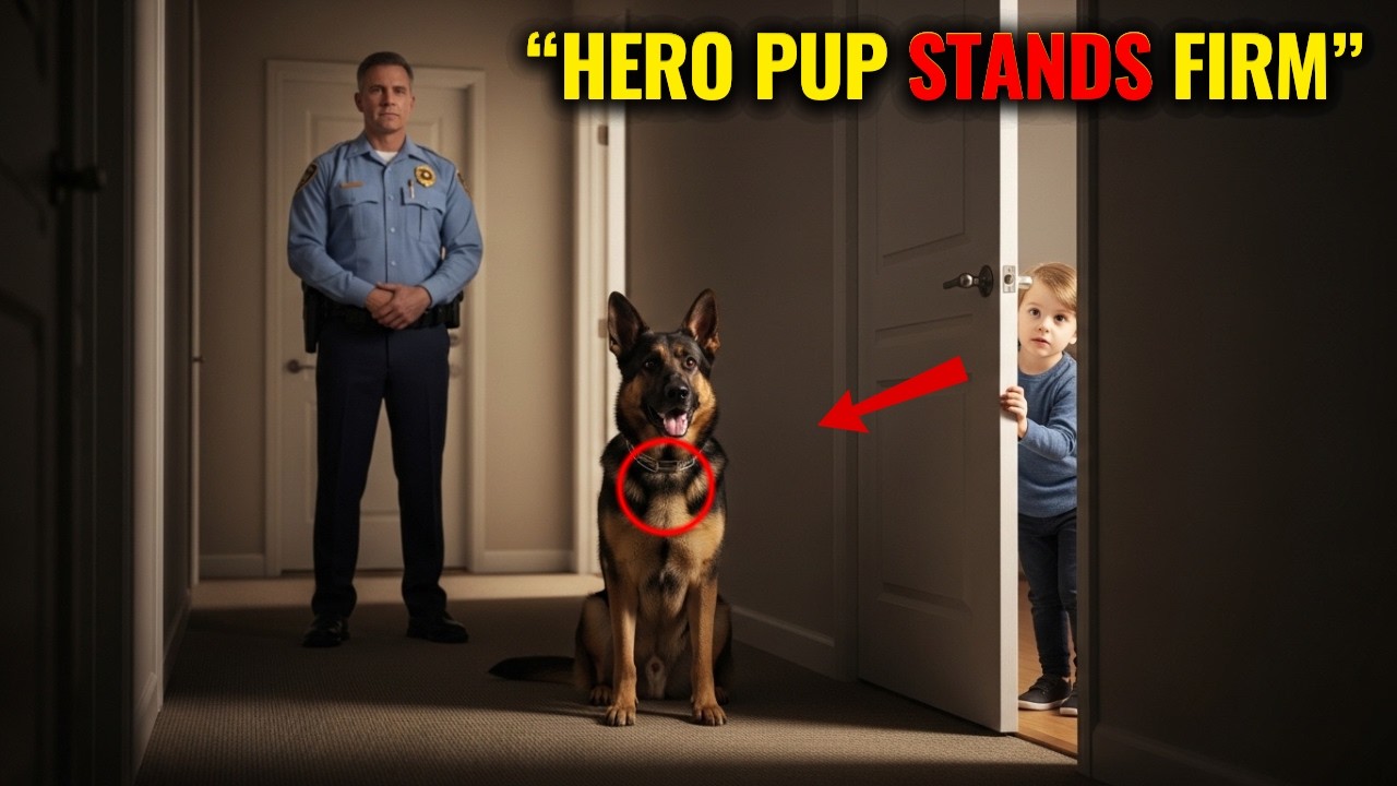 Police Pup Blocks the Door — The Child Behind Him Explains Everything